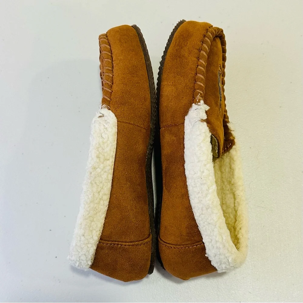 POLO RALPH LAUREN Kids Dezi Bear Moccasin Slipper Chestnut Size 3‎